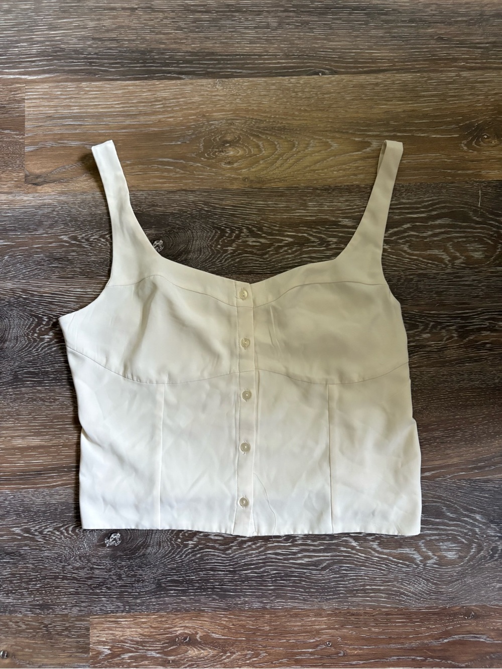 Abercrombie and Fitch Cream Button-Front Women’s Tank Top